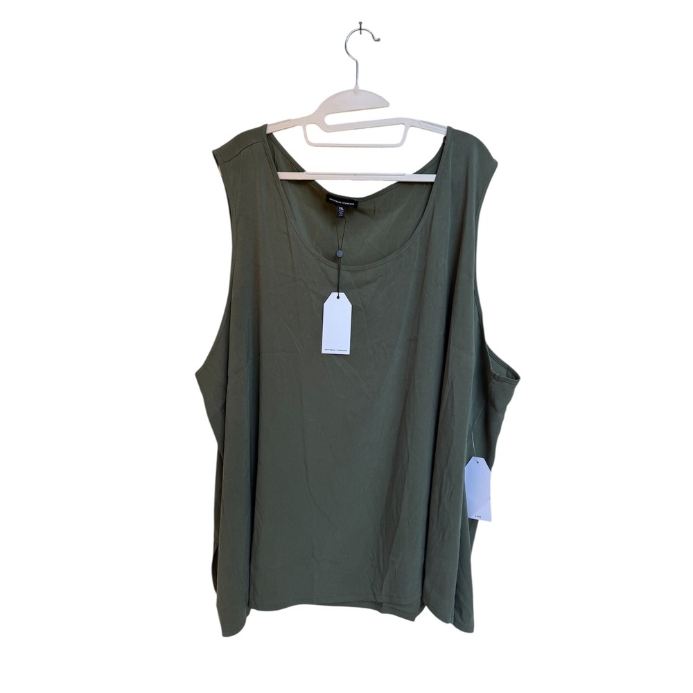 Universal‎ Standard Cooling Stretch Cupro Green Tank Size 2XL (fits 5X) NWT